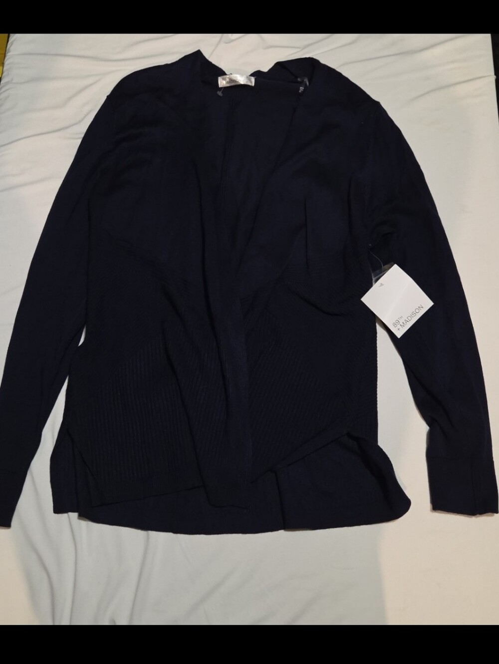 New 89th Madison Women's XL blue cardigan sweater #11